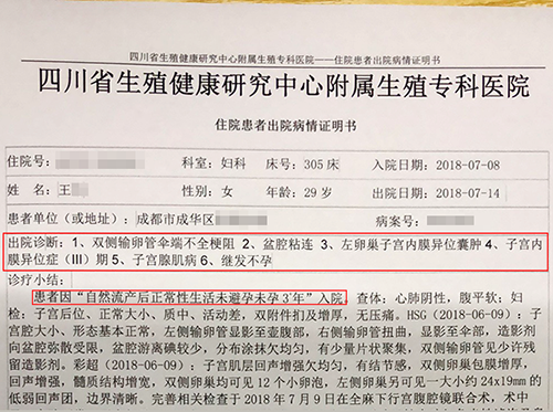 四川子宫内膜异位症Ⅲ期