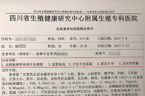 成都治疗双侧输卵管伞端不全梗阻的生殖医院